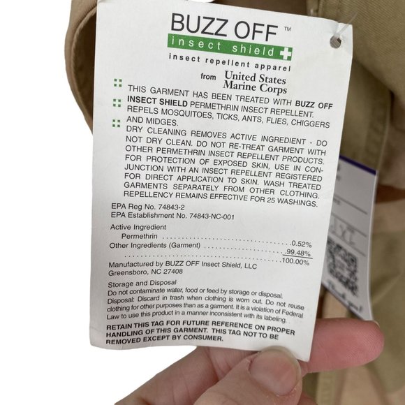 NWT Buzz Off Mens XL Desert Army Camo Jackets Collared Pockets Insect Shield - Picture 12 of 14